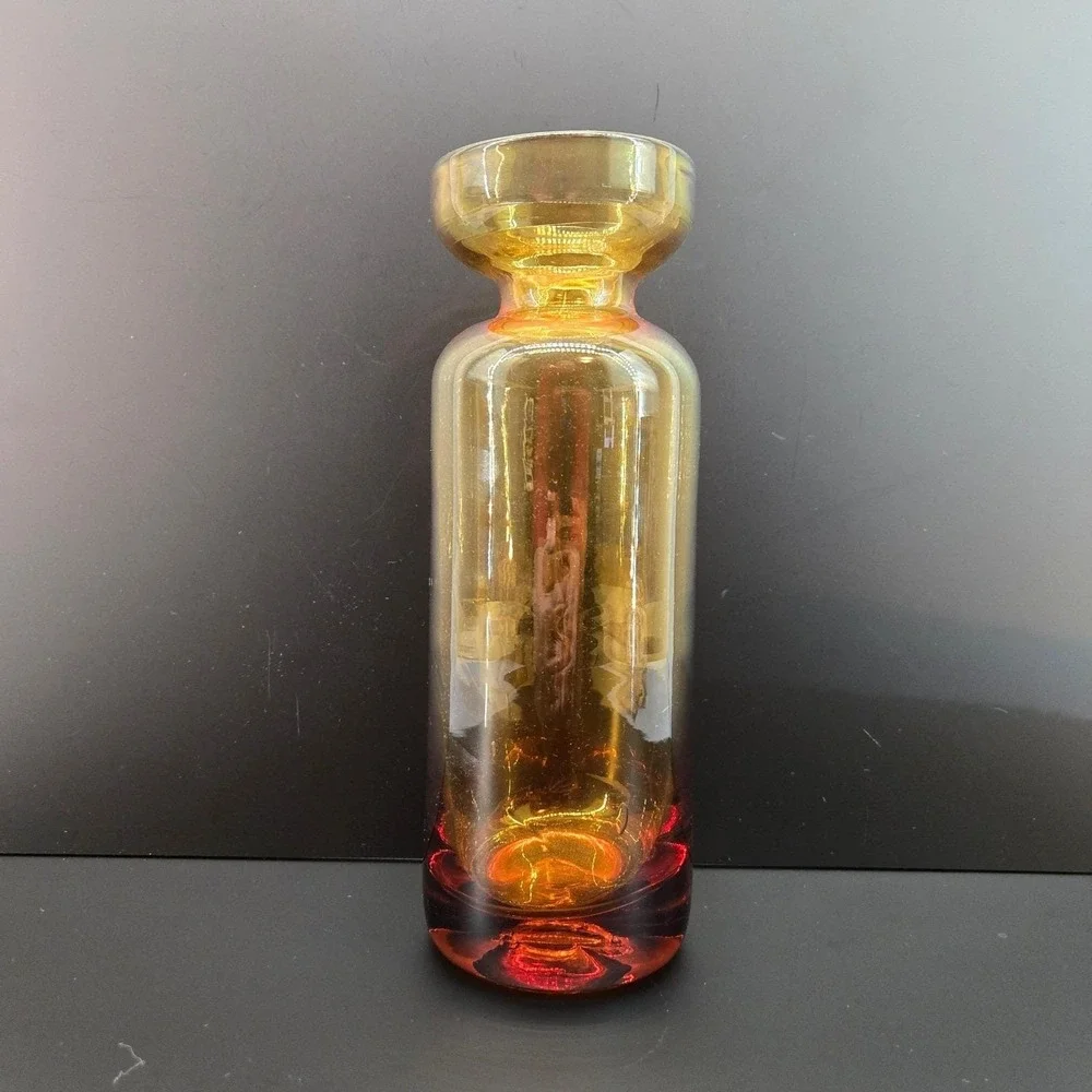 Vintage Blenko 712L Candleholder Wheat John Nickerson 9.5